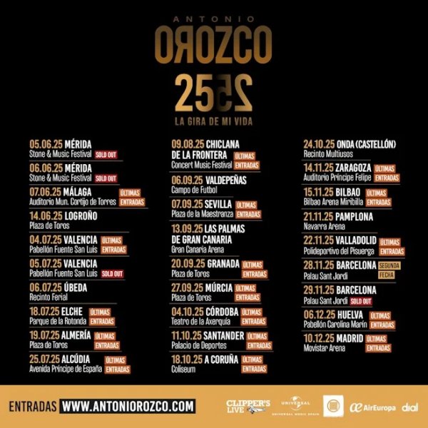 Antonio Orozco Tour