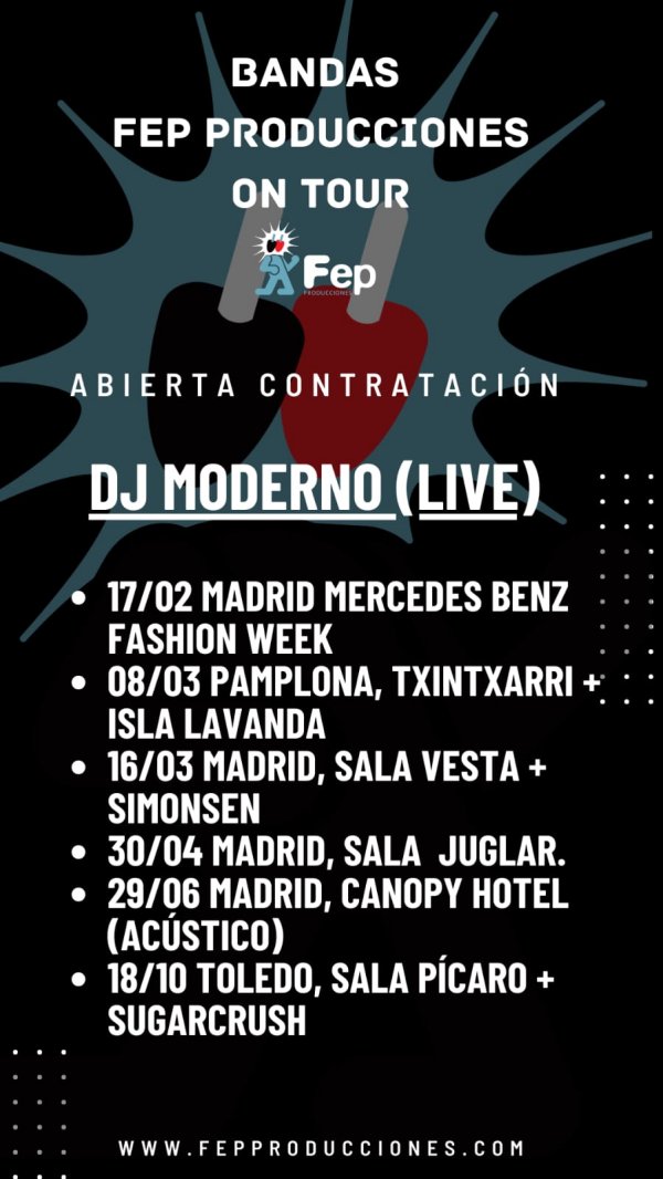 Dj Moderno tour 2024