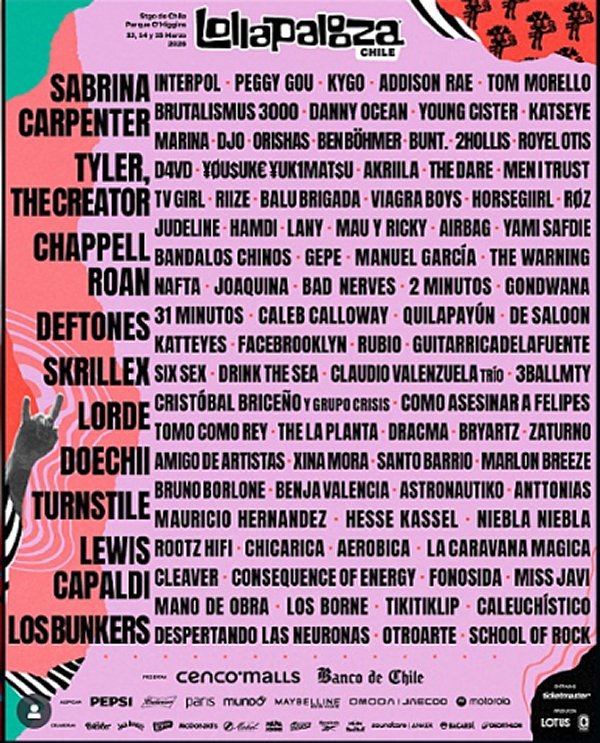 Joaquina en Lollapalooza Chile