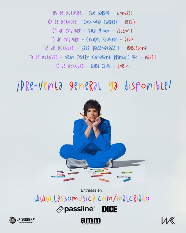 Lasso Malcriado World Tour Europa