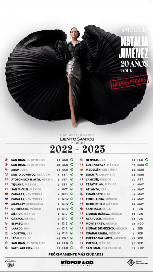Natalia Jimenez Tour 2023
