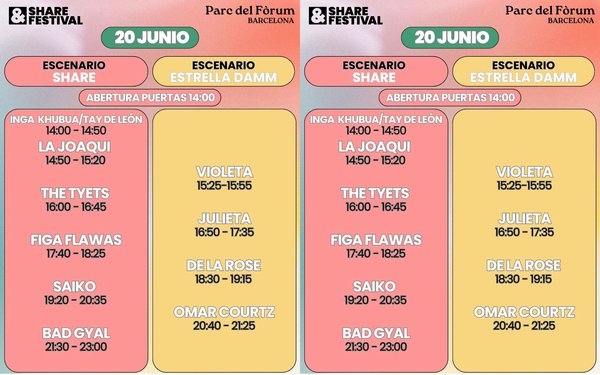 Share Festial horarios